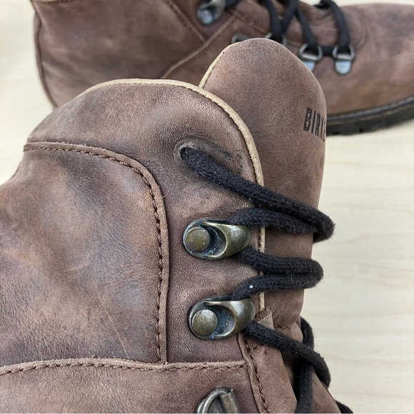 Birkenstock Women’s Size 40 / 9.0 Jackson Brown Leather Boots Lace Up Minimalist - Picture 12 of 12
